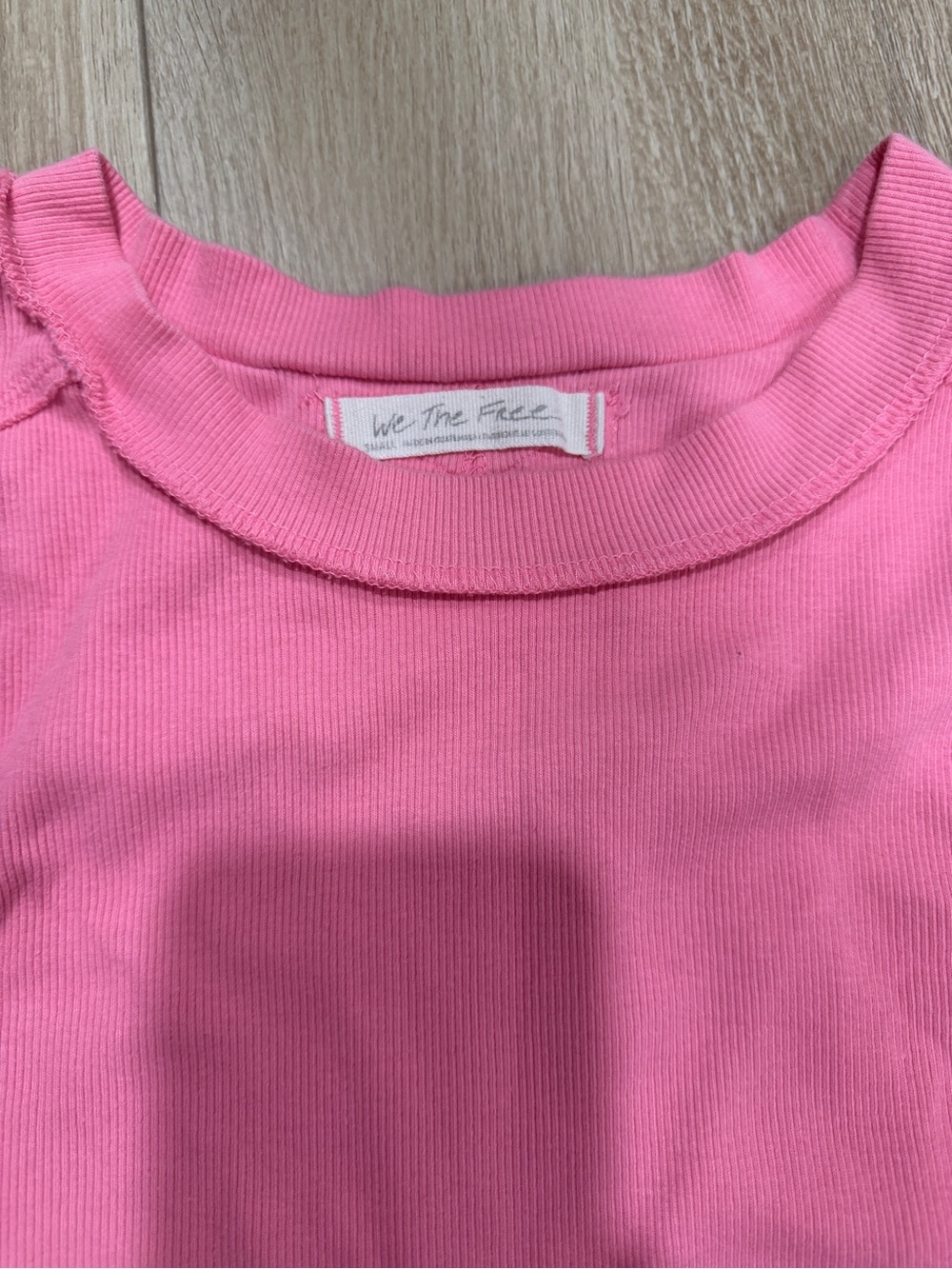 Free People Pink Ribbed Sleeveless Tank We The Free - Picture 3 of 7
